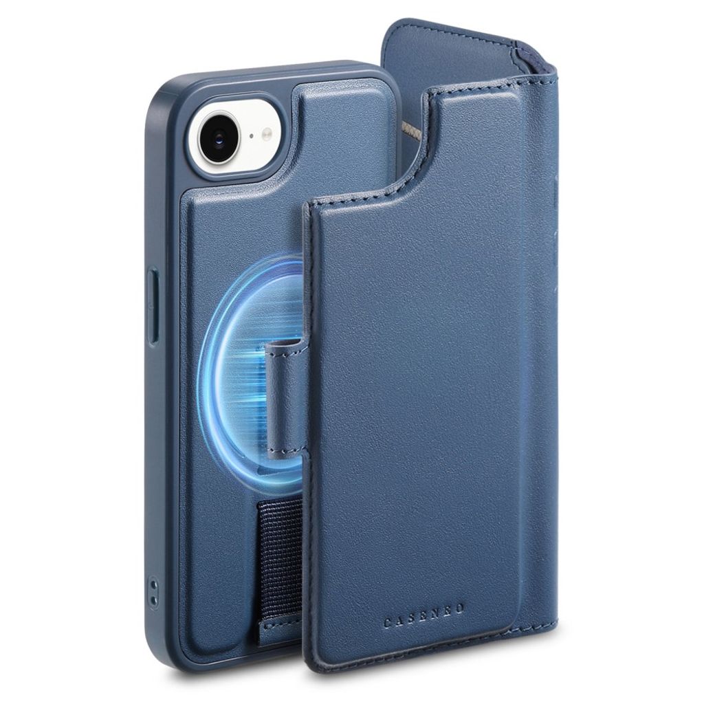 CASENEO iPhone 16e Wallet Cover MagSafe Compatible – Blue