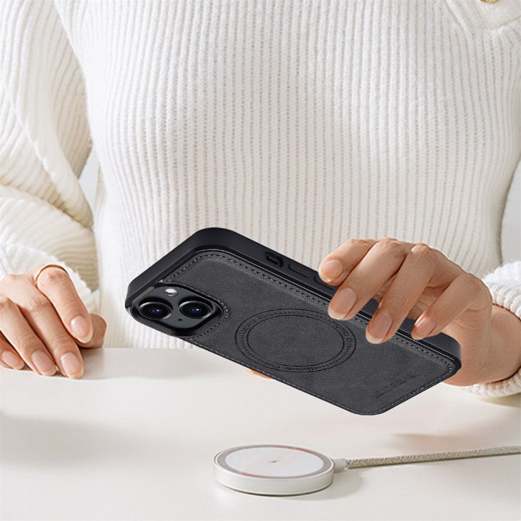 LC.IMEEKE iPhone 13 MagSafe-yhteensopiva kuori - Musta