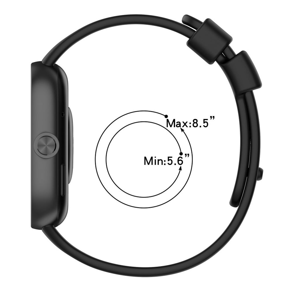 Xiaomi Smart Band 10 Pro/9 Pro/8 Pro/Redmi Watch 6/5/4 -kellonranneke – Musta