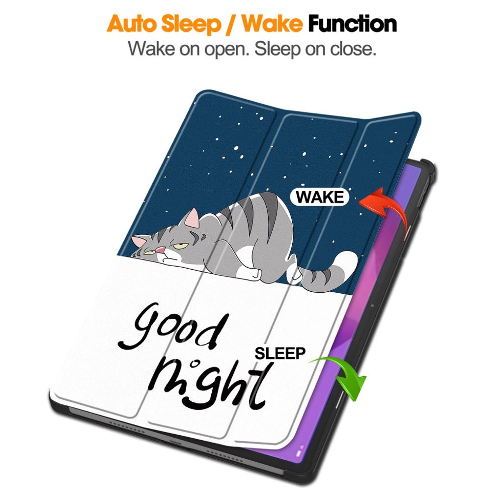 Lenovo Idea Tab Pro Etui Stativ med trykk – Blå