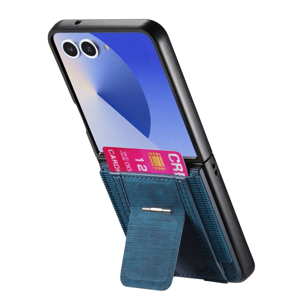 Samsung Galaxy Z Flip7 5G Skal med korthållare - Blå