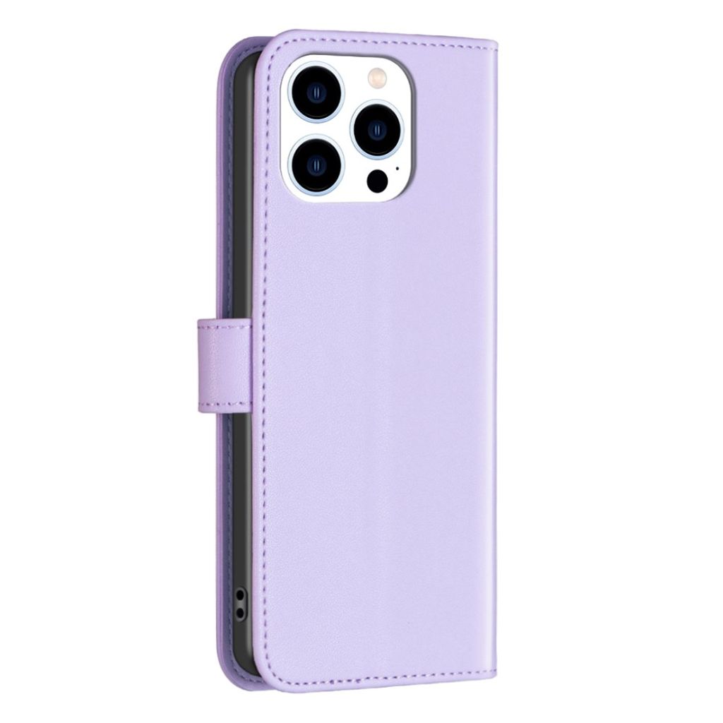 BINFEN COLOR iPhone 16 Pro Max Lompakkokotelo Jalustalla – Violetti