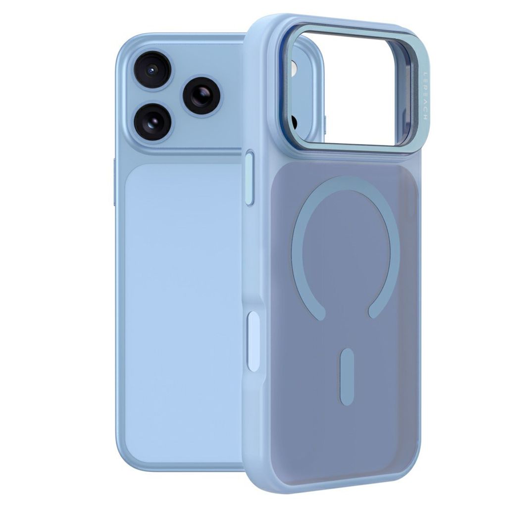 LEREACH iPhone 18 Pro Max/17 Pro Max MagSafe Kuori jalustalla - Taivaansininen