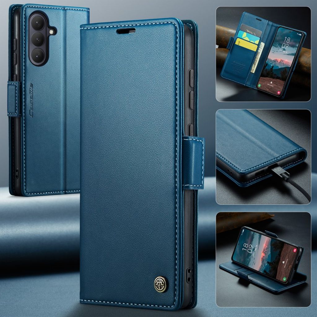Samsung Galaxy S26 Plus Lommeboketui CASEME 023 Serie RFID-blokkerende Stativ - Blå