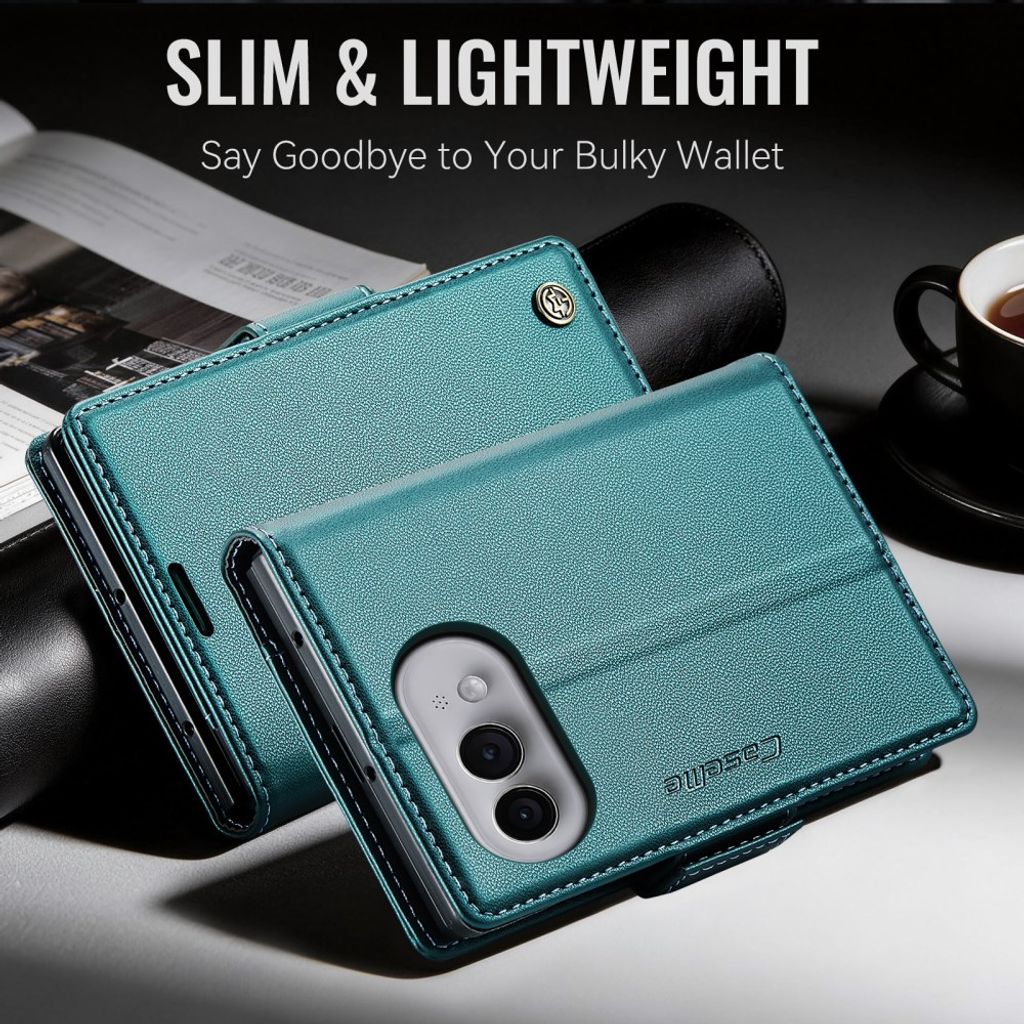 CASEME iPhone Duo Lompakkokotelo RFID-suojauksella - Vihreä