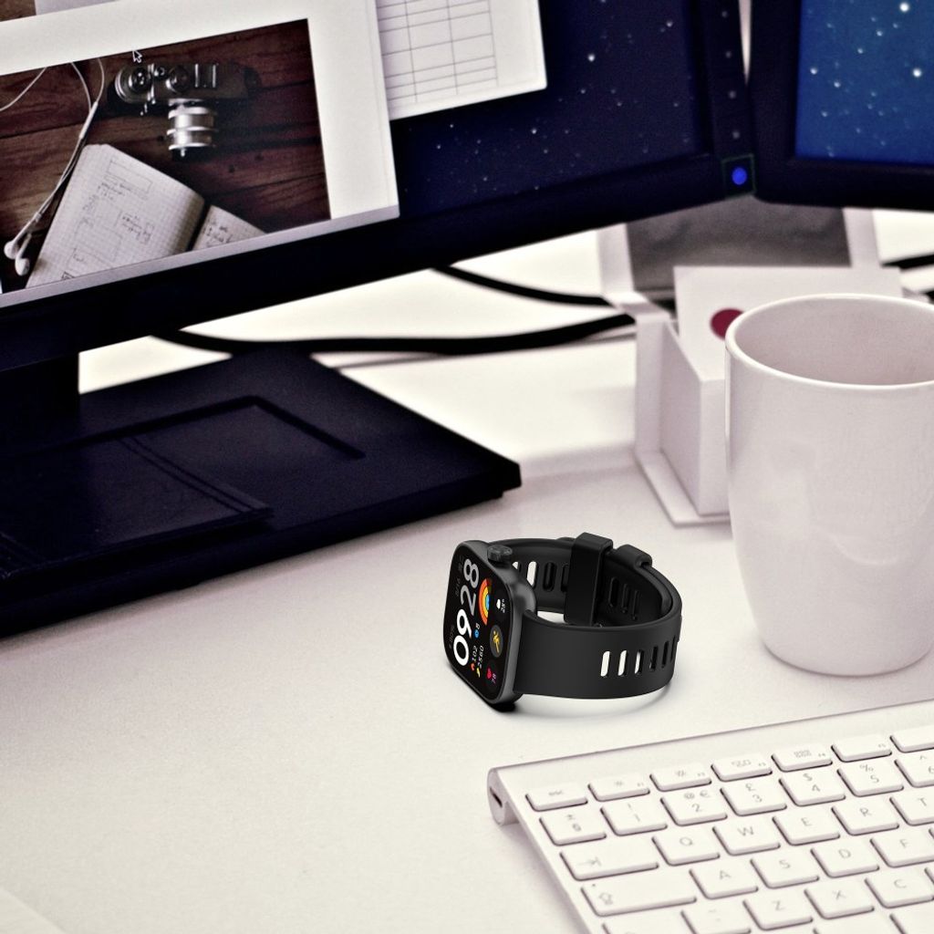 Xiaomi Smart Band 10 Pro/9 Pro/8 Pro/Redmi Watch 6/5/4 -kellonranneke – Musta