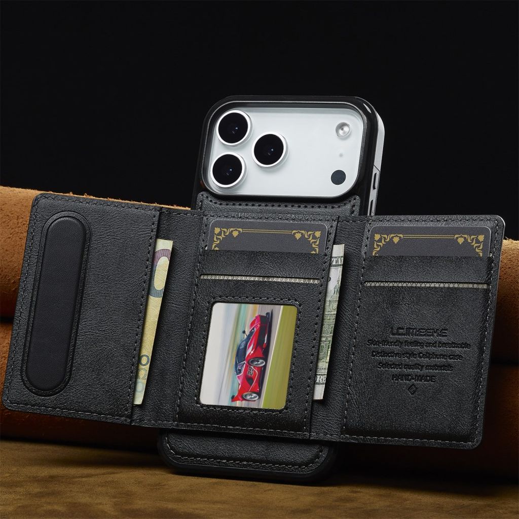 LC.IMEEKE iPhone 17 Pro MagSafe case with wallet - Black