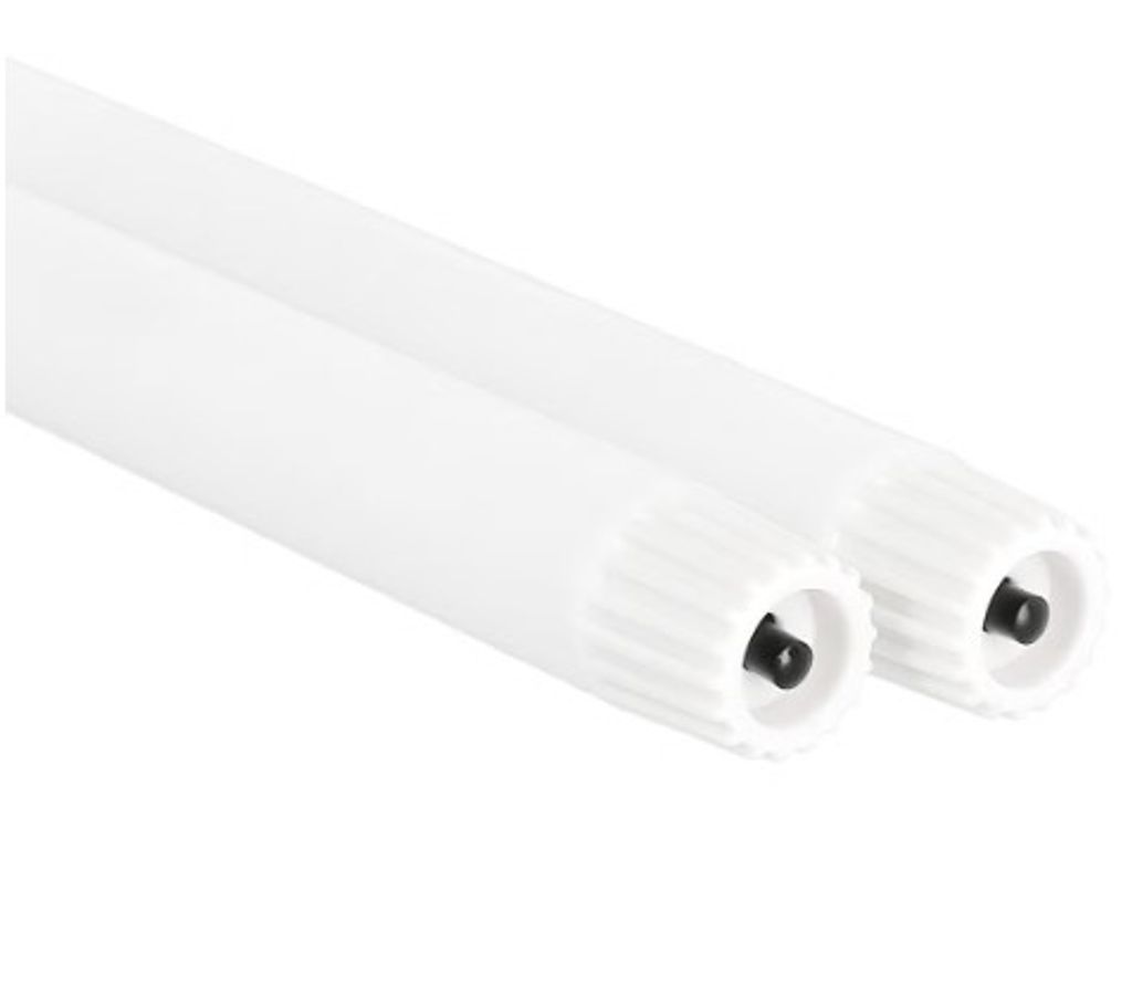 LED Dinerkaarsen Grijs 24cm 2-pack op Batterijen met Timer