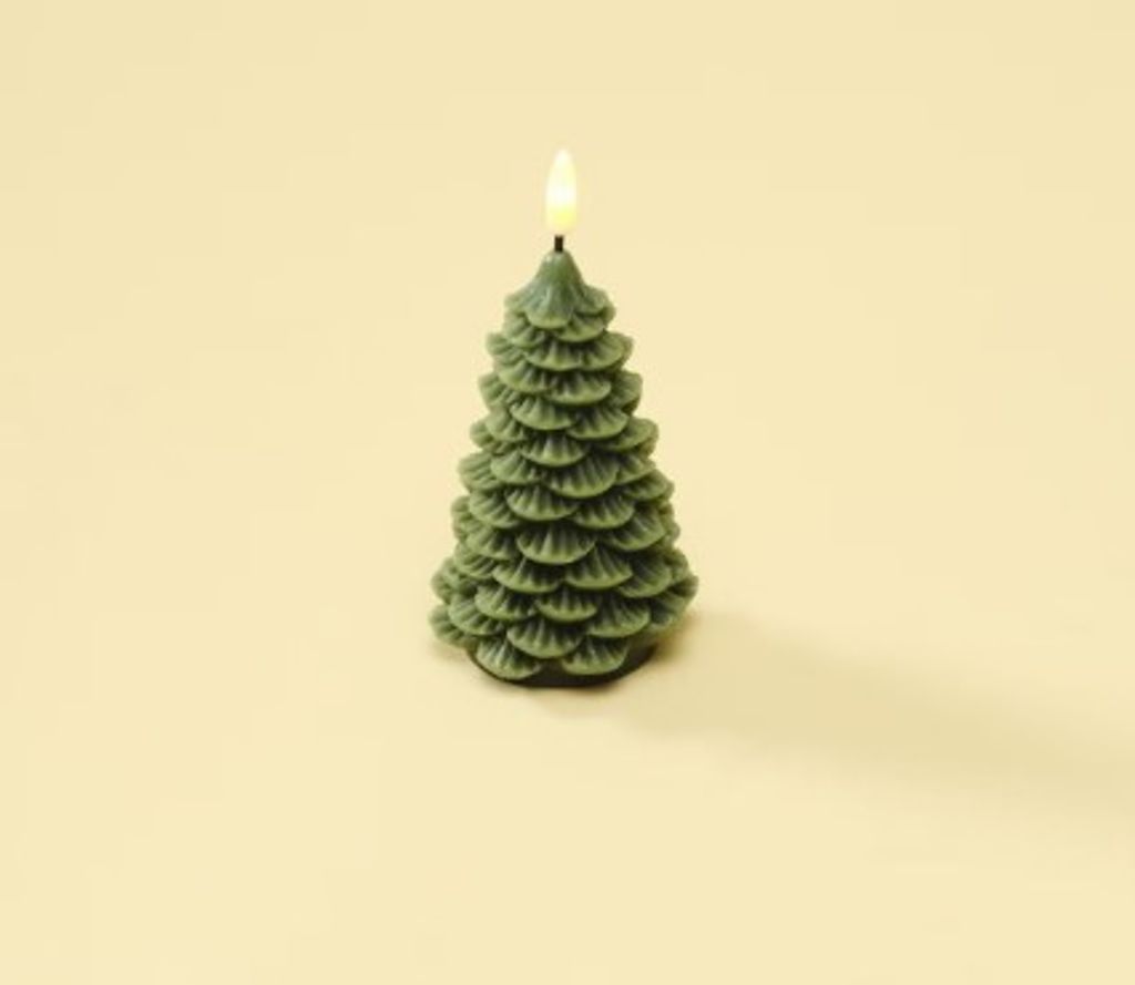 Northlight LED Kerstboomkaars Groen 15cm met Timer