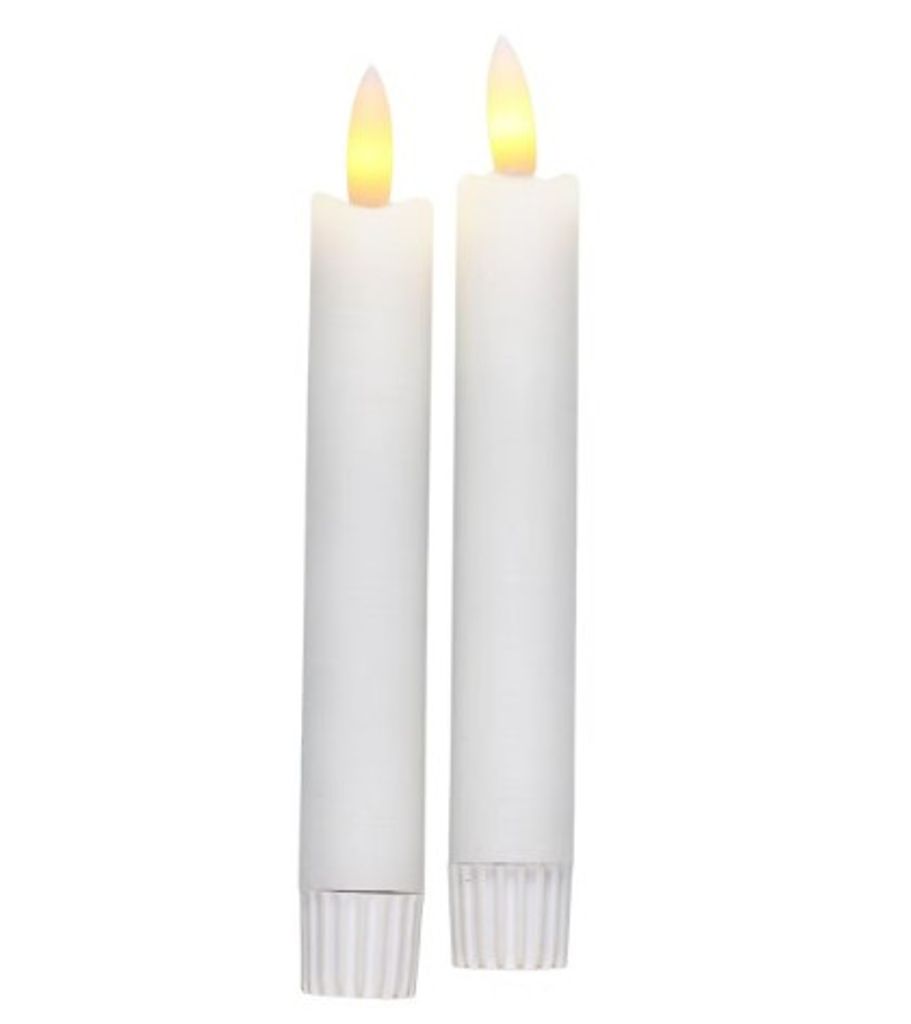 Northlight LED Antiekkaarsen Wit 16cm 2-pack op Batterijen
