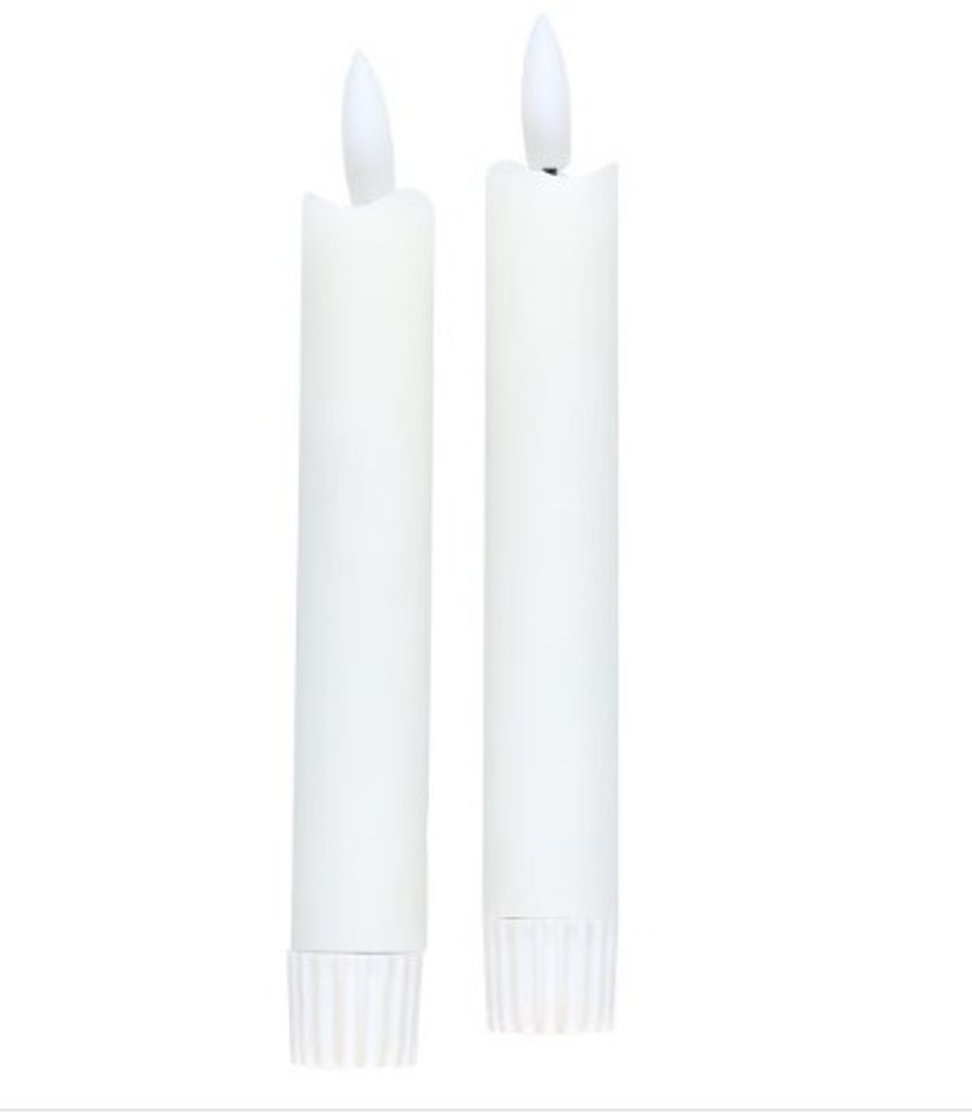 Northlight LED Antiekkaarsen Wit 16cm 2-pack op Batterijen