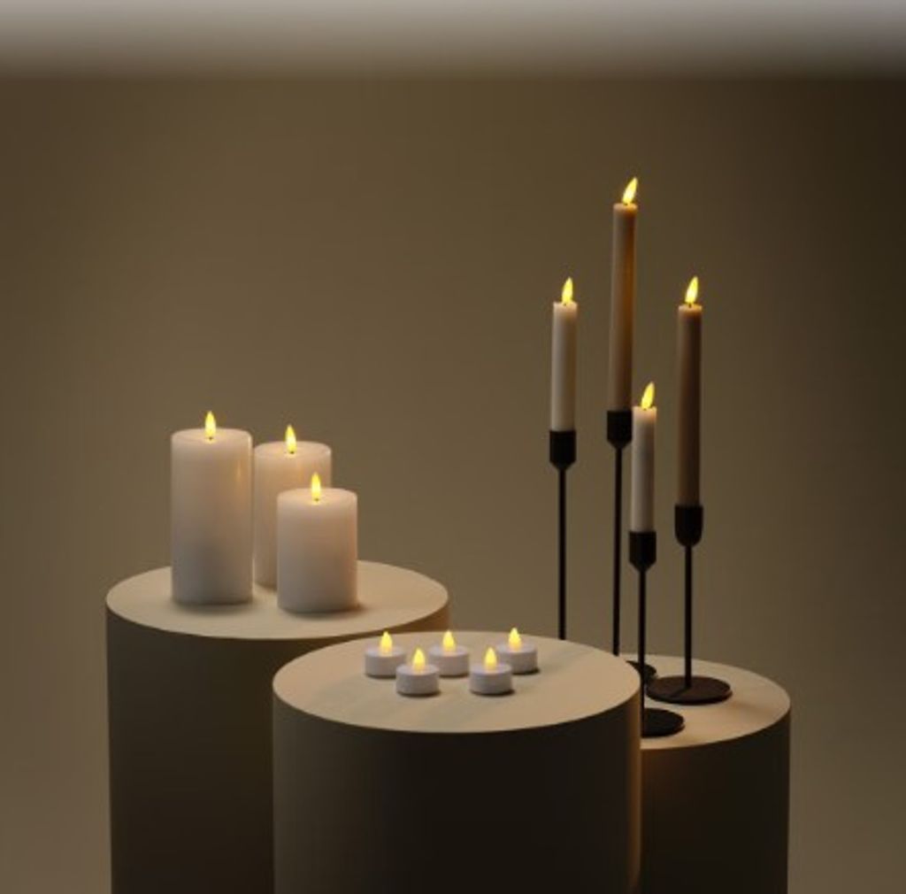 Northlight LED Stompkaarsen 3-pack met Timer en Touch