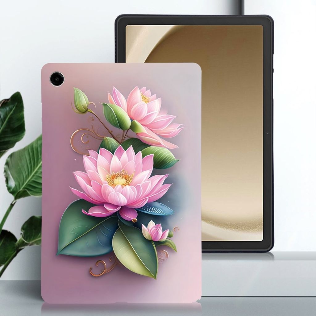 Samsung Galaxy Tab A11 Plus Cover med tryk - Lotus
