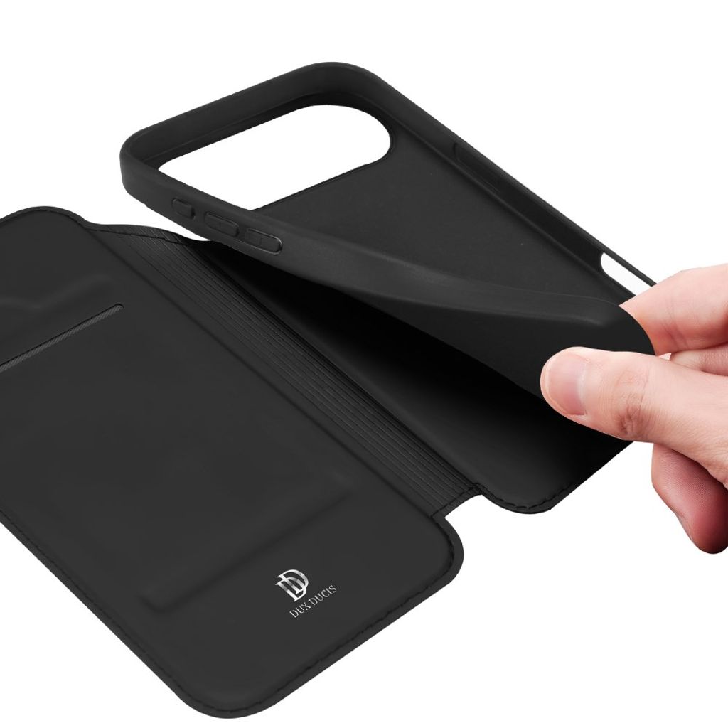 DUX DUCIS iPhone 17 Air Kotelo Jalustalla - Musta