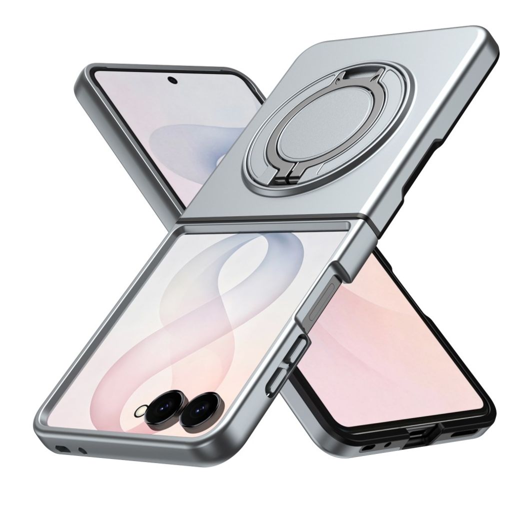 Samsung Galaxy Z Flip8 MagSafe kuori rengasjalustalla - Harmaa
