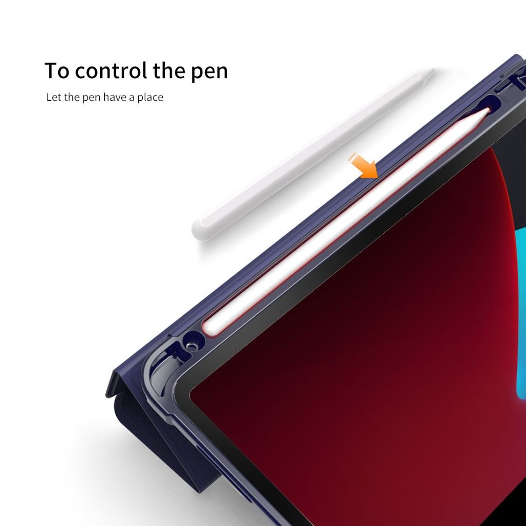 iPad A16 11" 2025/10.9" 2024 Tri-fold flip cover med holder til styluspen - Lilla