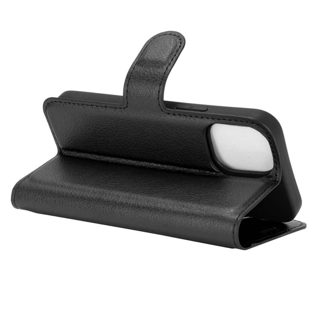 iPhone 12 Mini Wallet Cover with Stand - Black