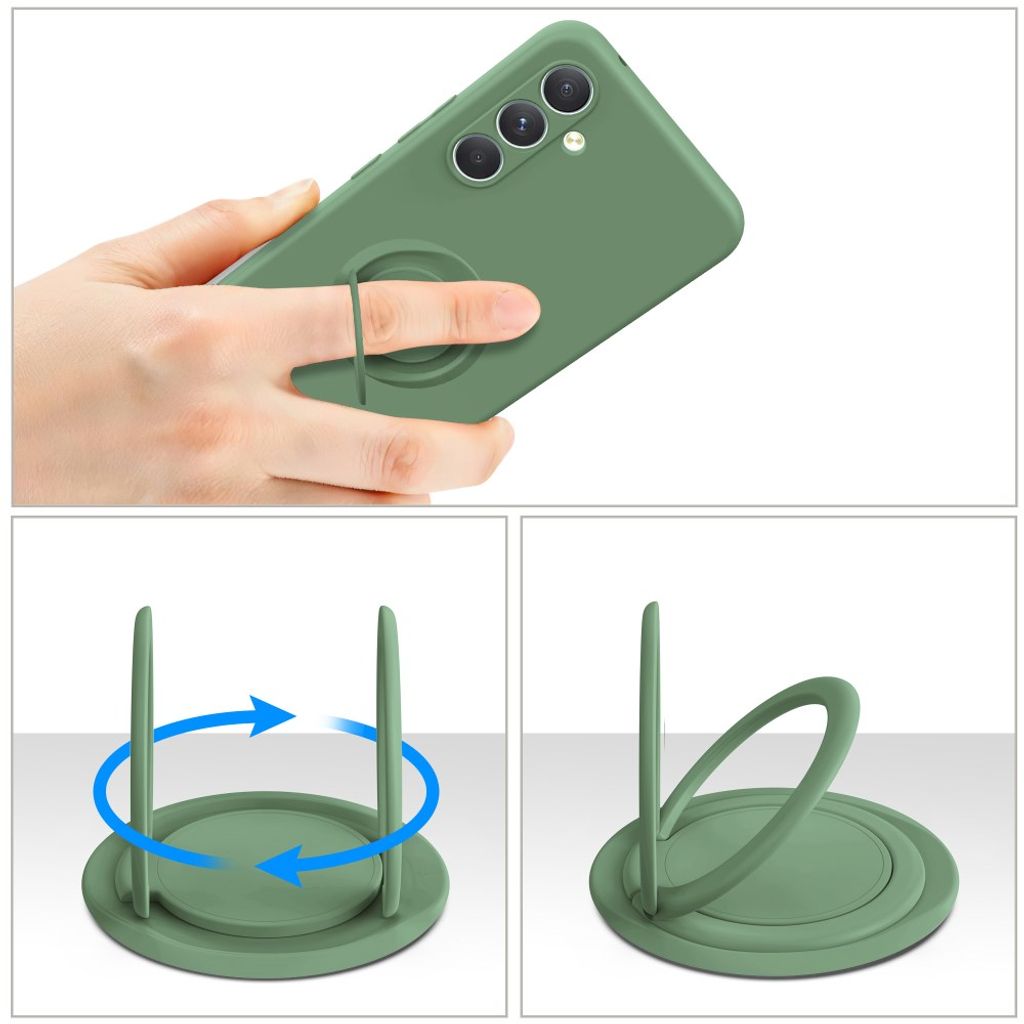 Samsung Galaxy A27 5G Kuori Sormuspidikkeellä – Musta