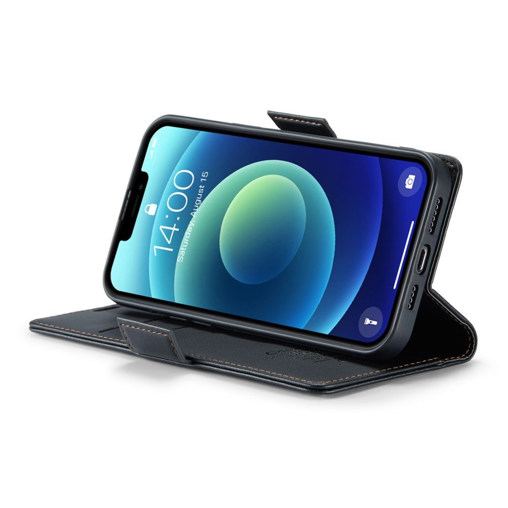 CASEME iPhone 12 Mini Wallet Cover with Stand - Black