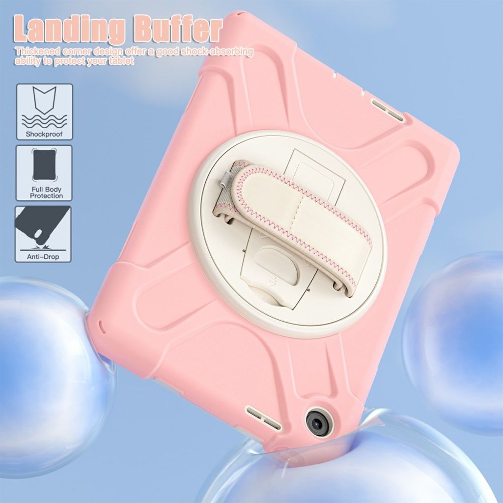 Lenovo Tab 10.1 (2025)/Zhaoyang K10C Deksel med Roterende Håndrem - Rosa