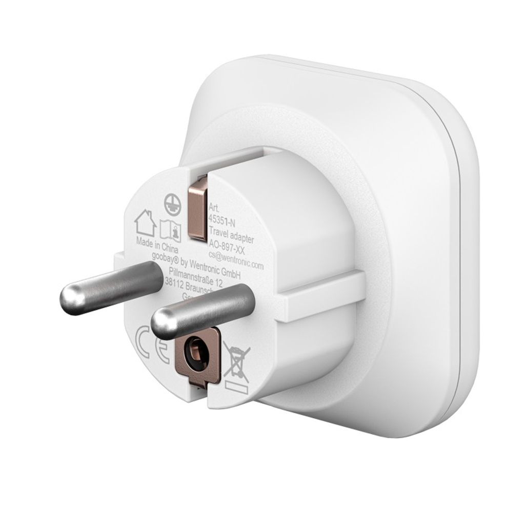 Goobay Reseadapter USA/Japan till Europa – Vit