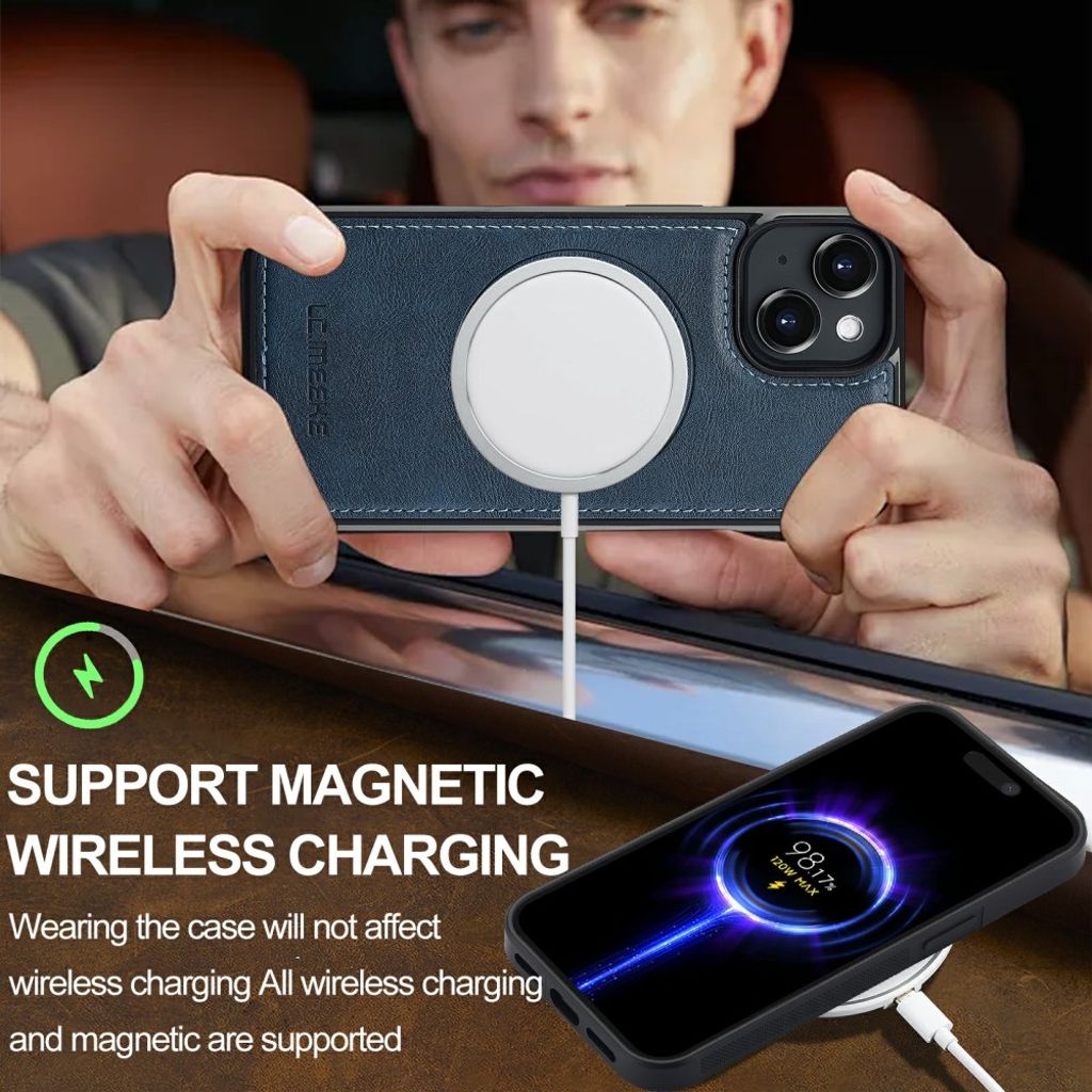 LC.IMEEKE iPhone 15 Plus Cover med MagSafe - Blå