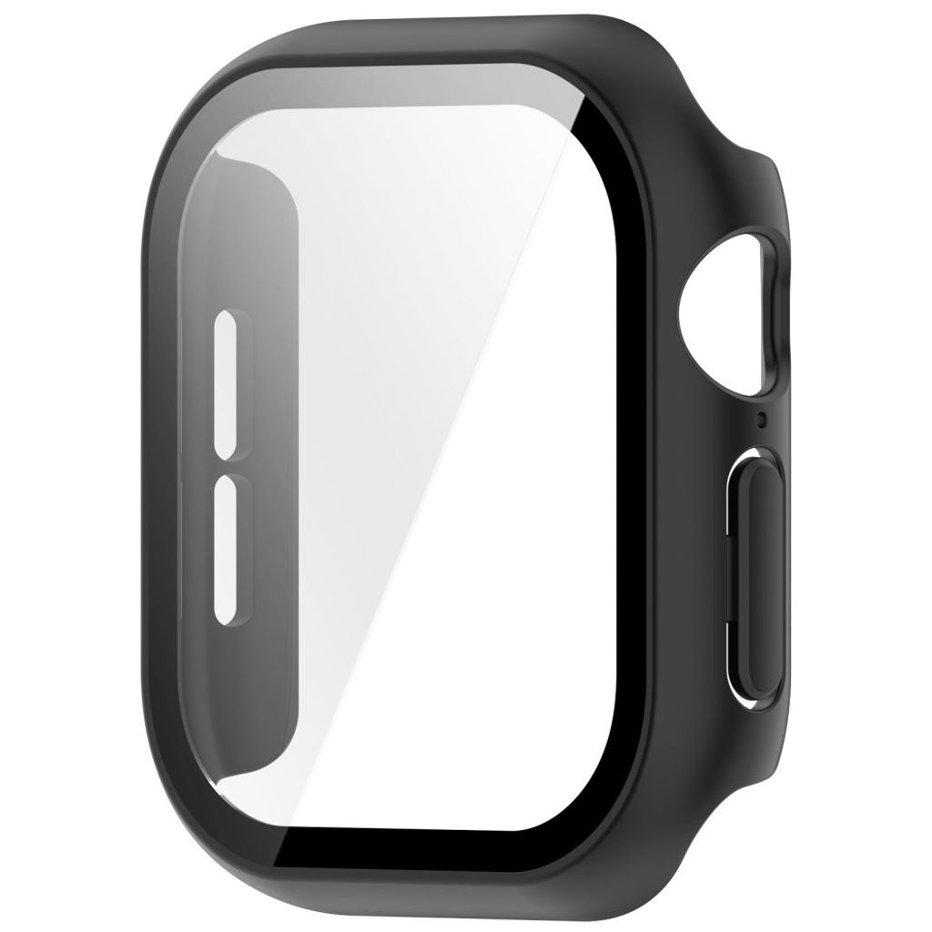 Apple Watch 12 42mm Skal med skärmskydd i härdat glas - Svart