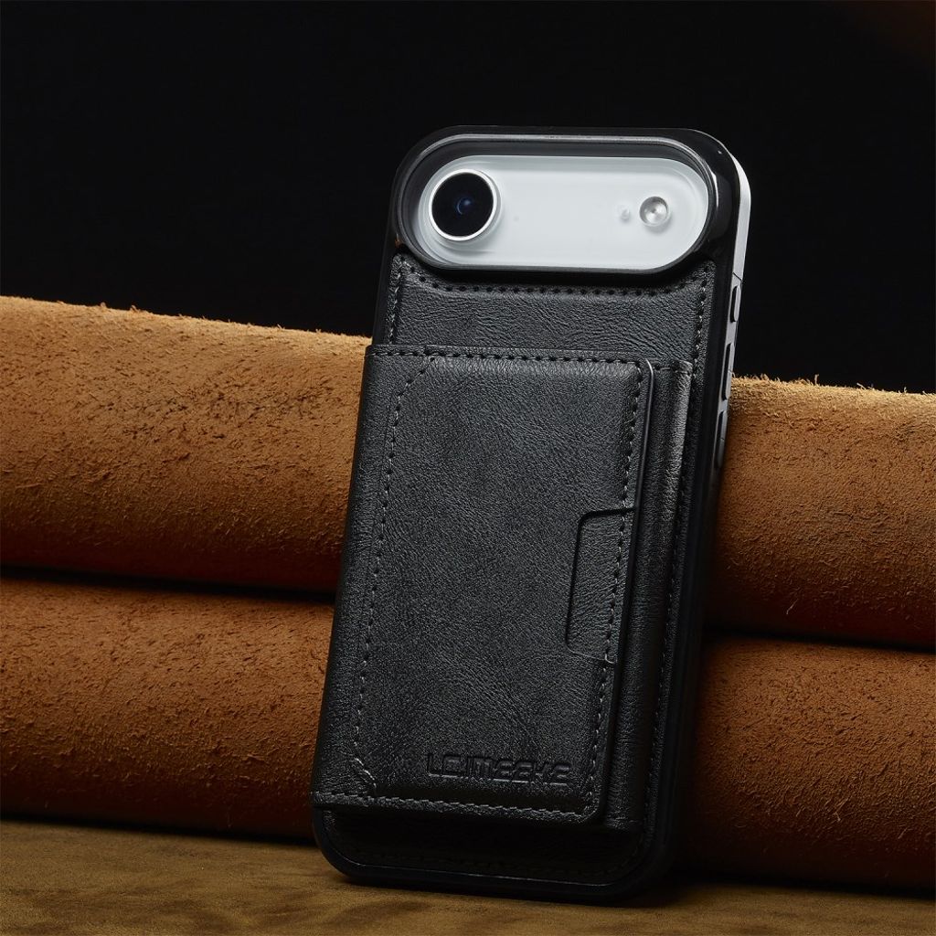 LC.IMEEKE iPhone 17 Air MagSafe cover med pung - Sort