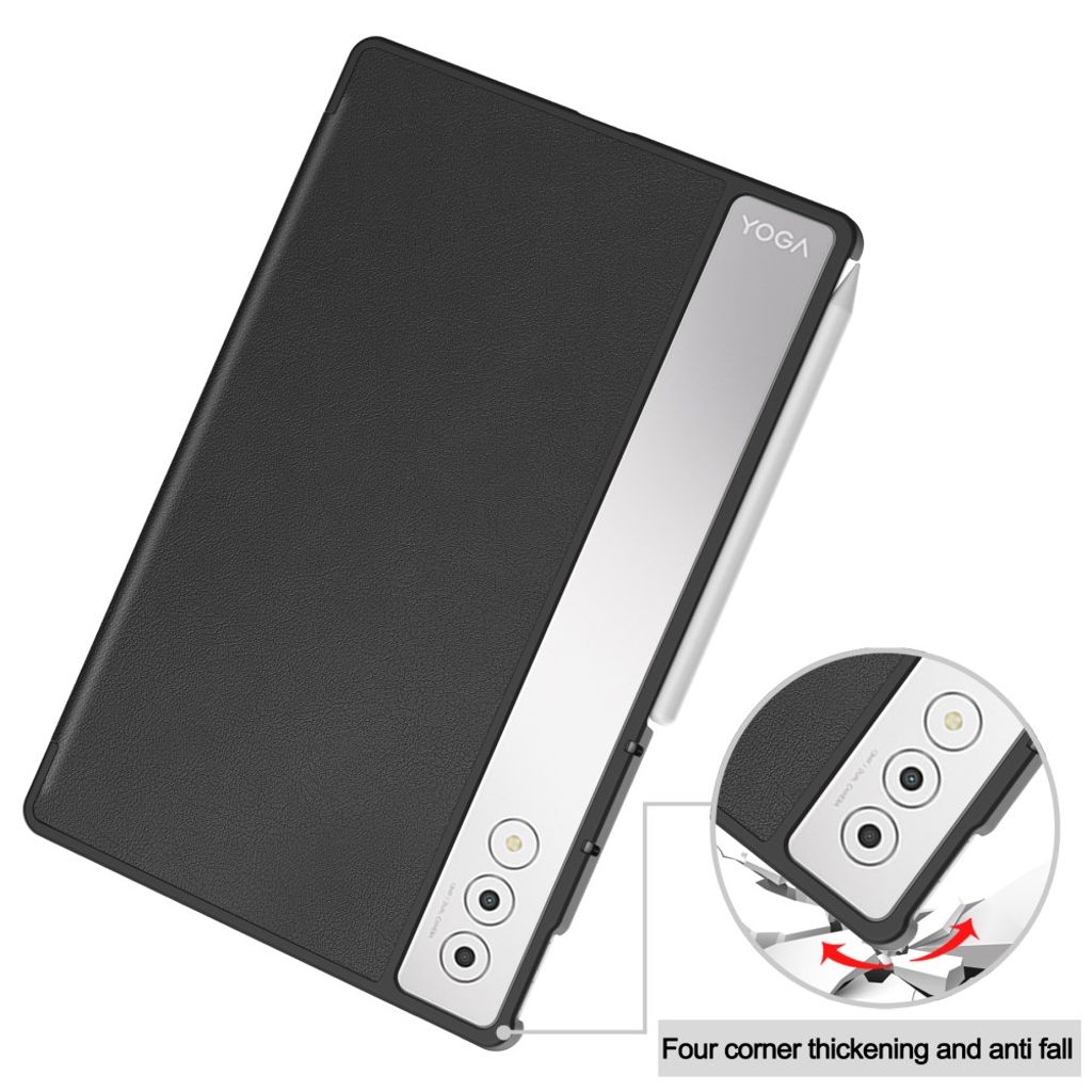 Lenovo Yoga Tab Plus Kotelo, jalusta - musta