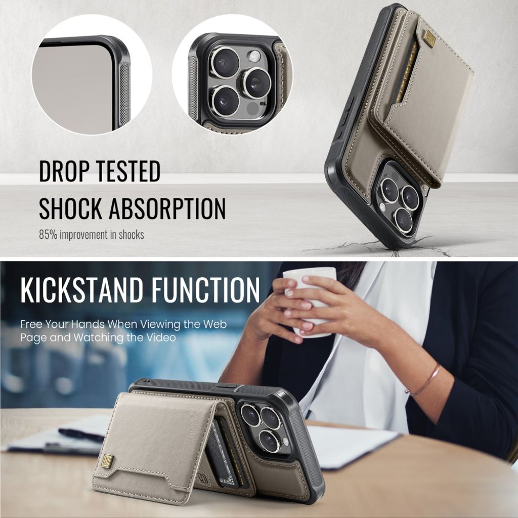 AUTSPACE iPhone 12 Pro Max Cover med Kortplads - Grå