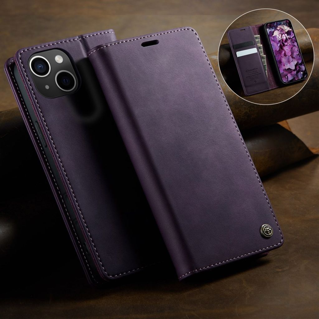 CASEME iPhone 13 mini Plånboksfodral RFID-blockerande – Lila