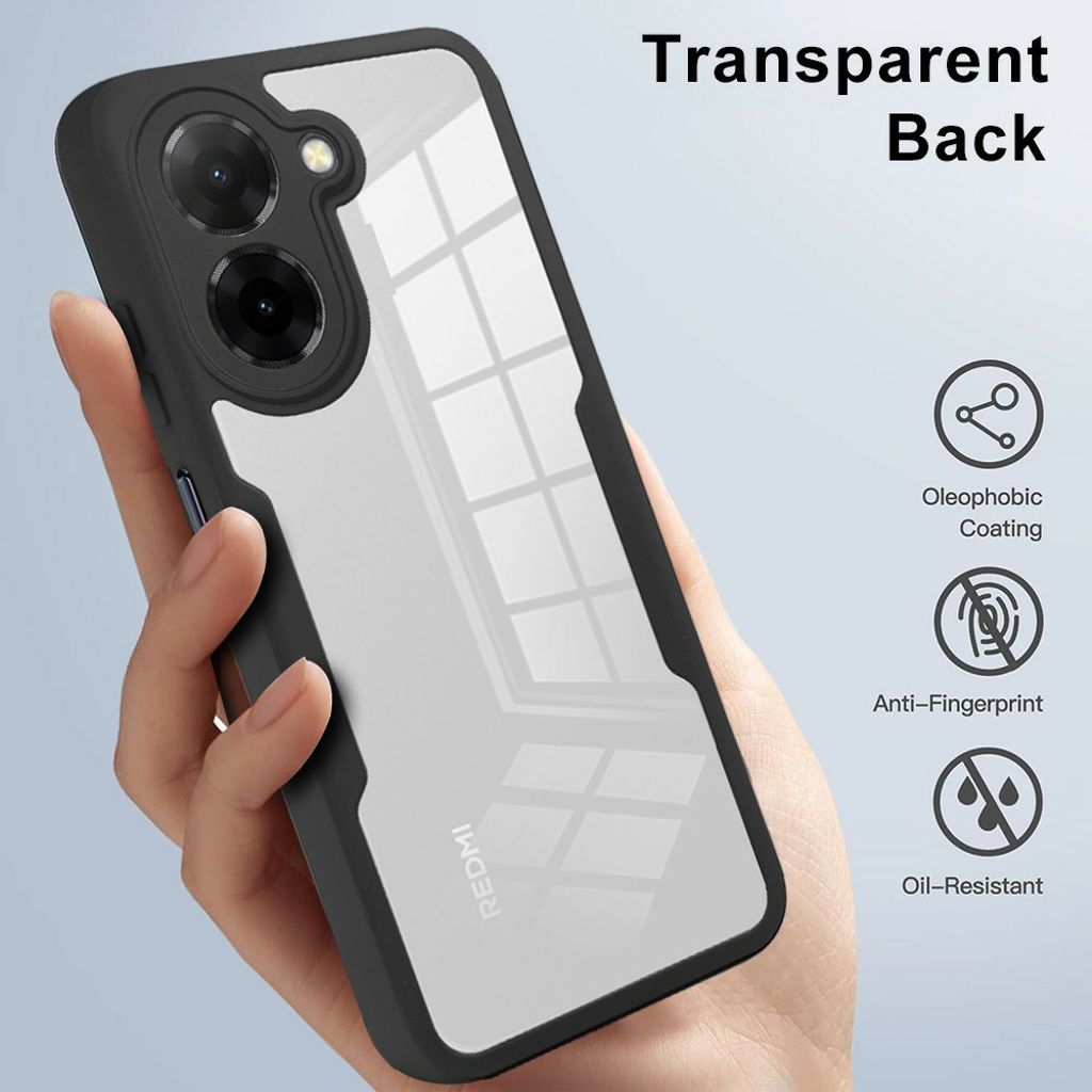 Xiaomi Redmi A5 NFC kuori näytönsuojalla - musta