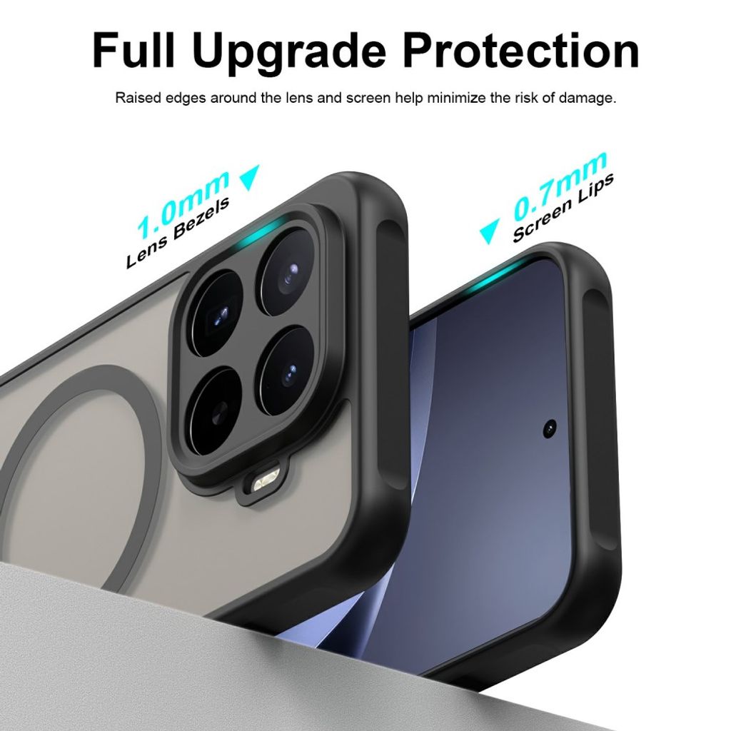 Xiaomi 17T Pro MagSafe-skal med frostad baksida - Svart