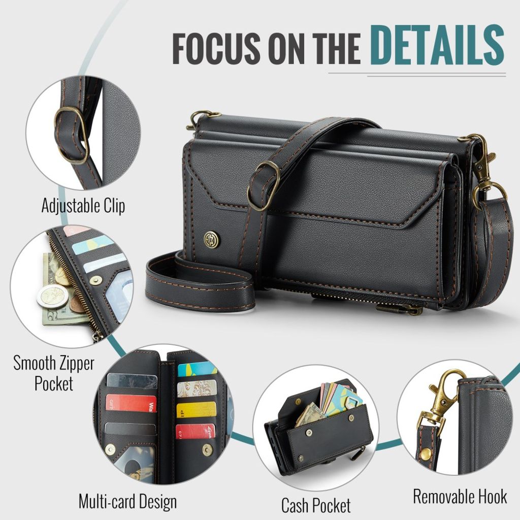 CASEME iPhone 15 Plus Etui med 10 Kortplads - Sort