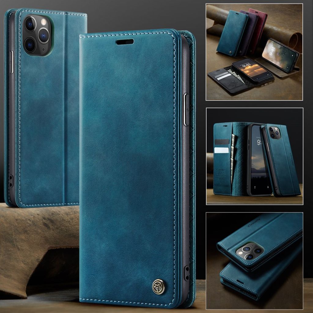 CASEME iPhone 11 Pro Max Plånboksfodral RFID-blockerande – Grön