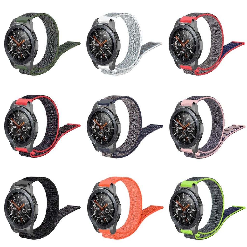 Klockarmband i Nylon till Samsung Galaxy Watch/Xiaomi Watch 2 Pro m.fl. – Svart