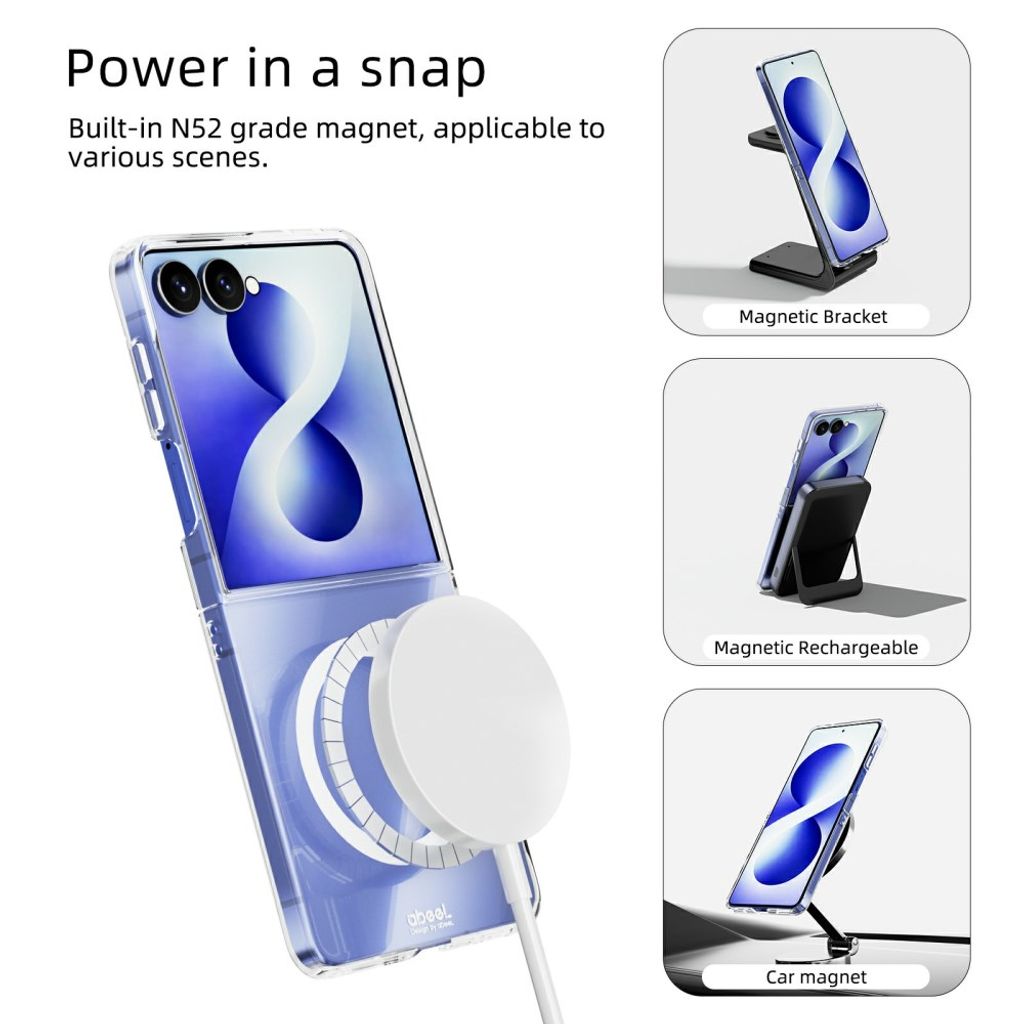 ABEEL Samsung Galaxy Z Flip8 MagSafe Kuori – Läpinäkyvä
