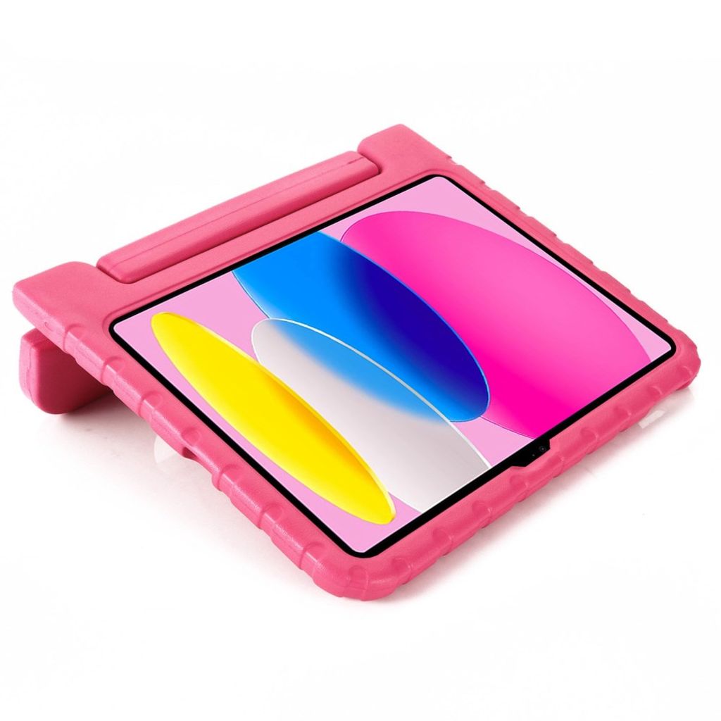 iPad A16 11" 2025/10.9" 2024 EVA-cover med standfunktion og bærehåndtag - Lyserød