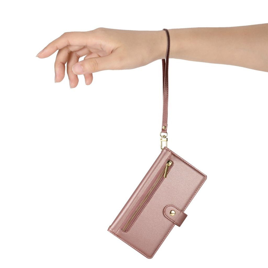 Samsung Galaxy S26 Plus Lommeboketui med Stropp – Rosa