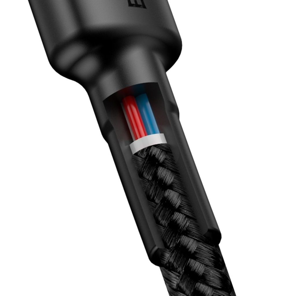 Baseus CATKLF-GG1 USB-C til USB-C kabel 60W 1m – sort og grå