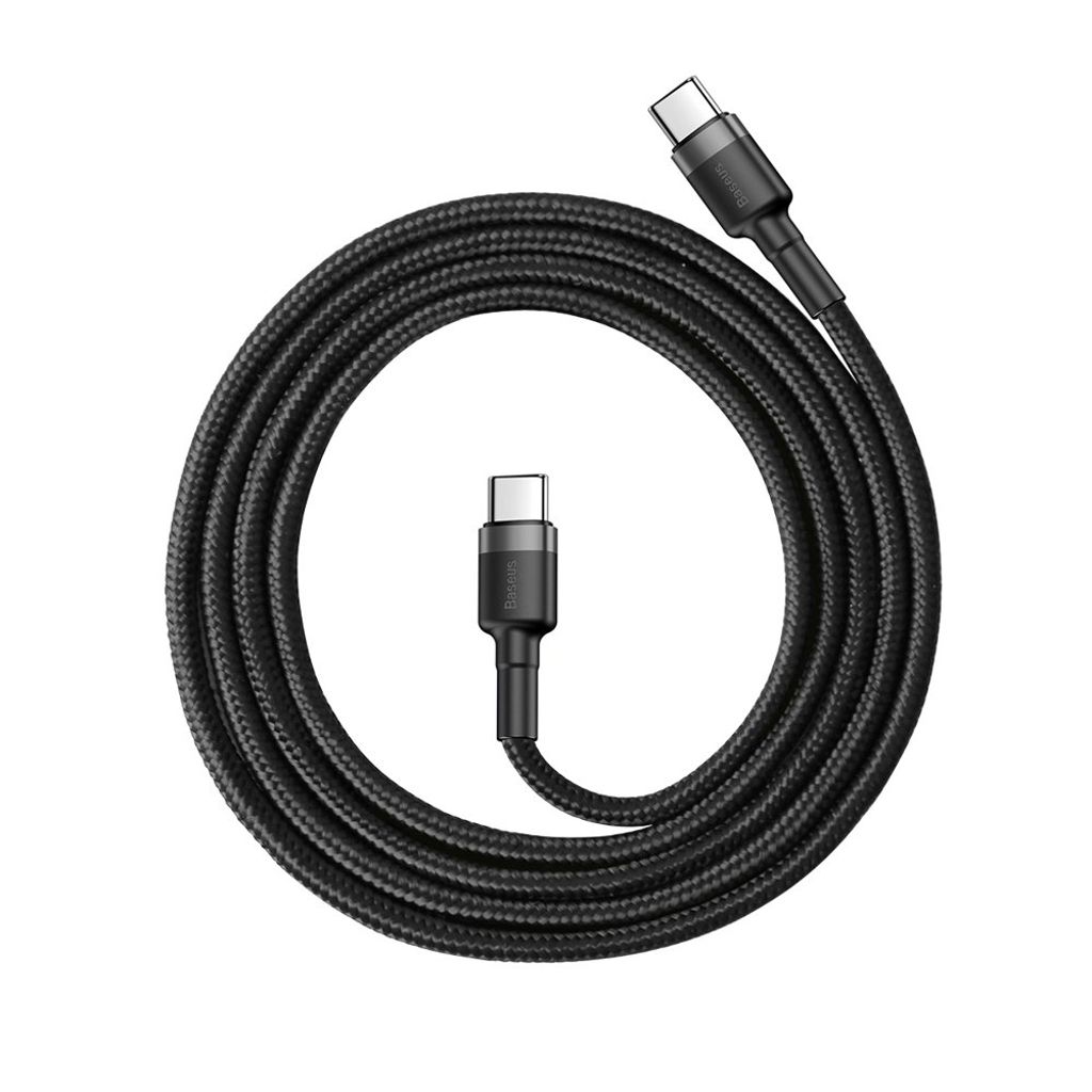 Baseus CATKLF-GG1 USB-C til USB-C kabel 60W 1m – sort og grå