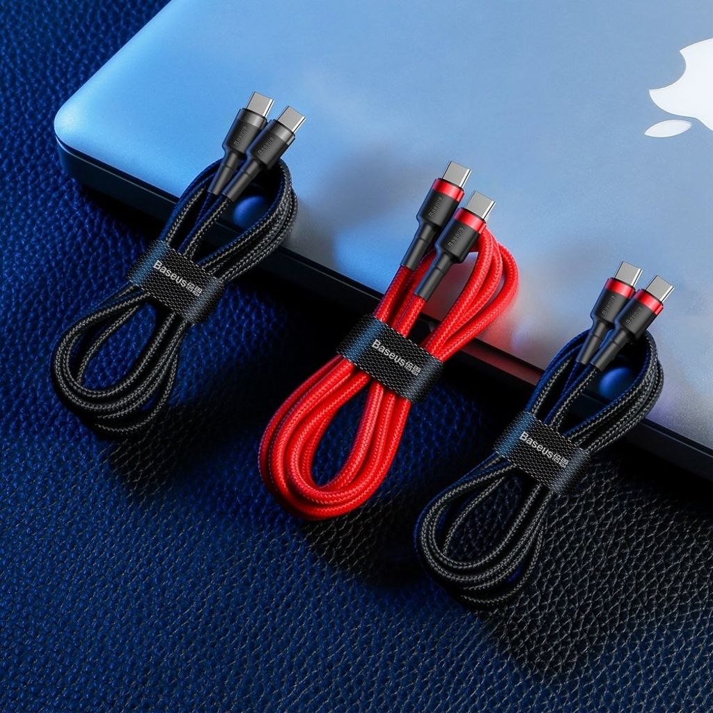 Baseus CATKLF-GG1 USB-C til USB-C kabel 60W 1m – sort og grå