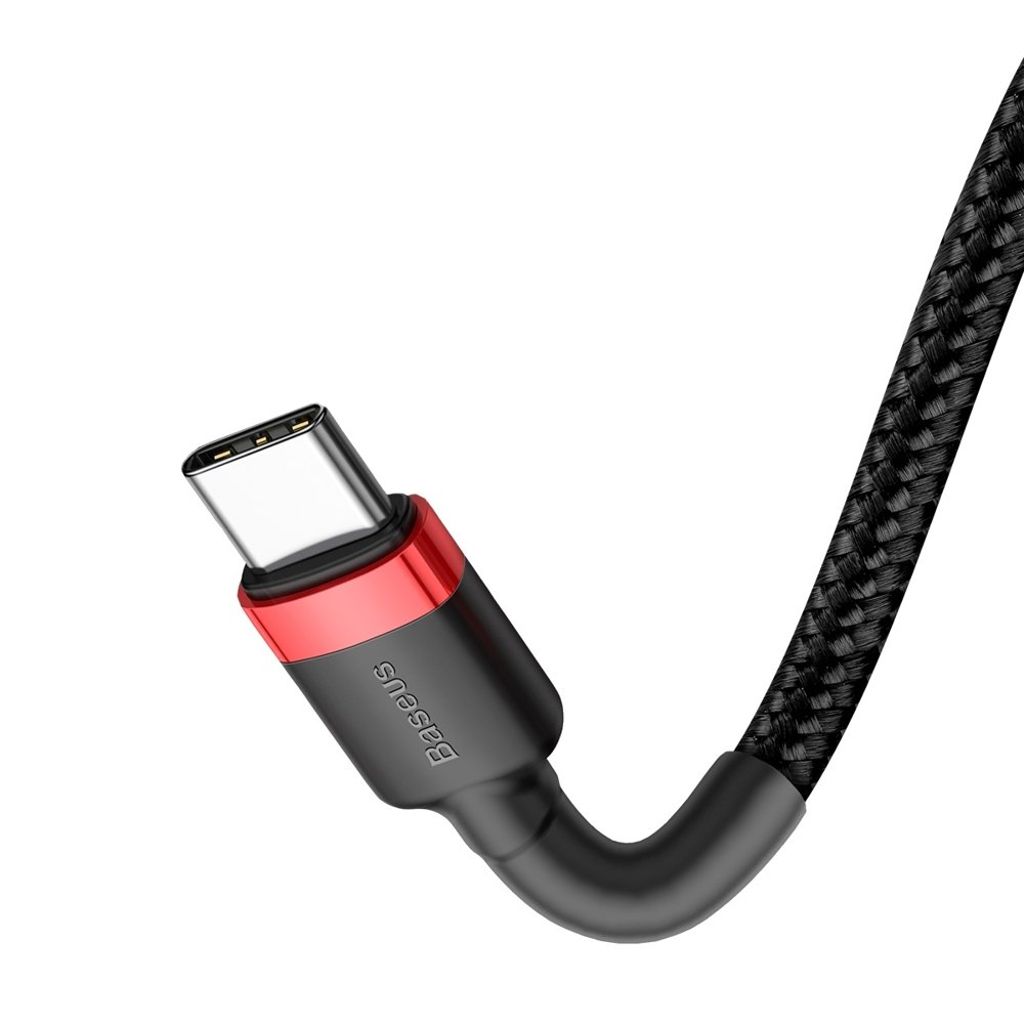 Baseus CATKLF-H91 USB-C til USB-C PD QC kabel 60W 2m - sort/rød
