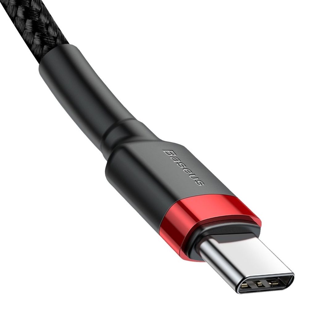 Baseus CATKLF-H91 USB-C til USB-C PD QC kabel 60W 2m - sort/rød