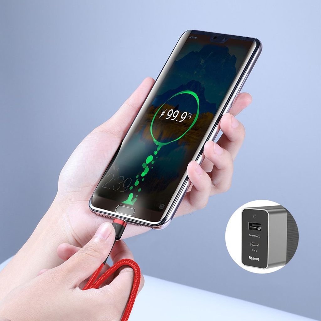 Baseus USB-C til USB-C kabel 60W 2m – sort/grå