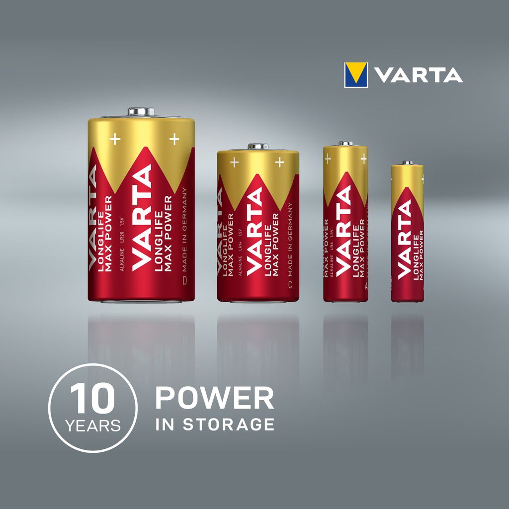 VARTA Longlife Max Power AA batteri, 4-pak