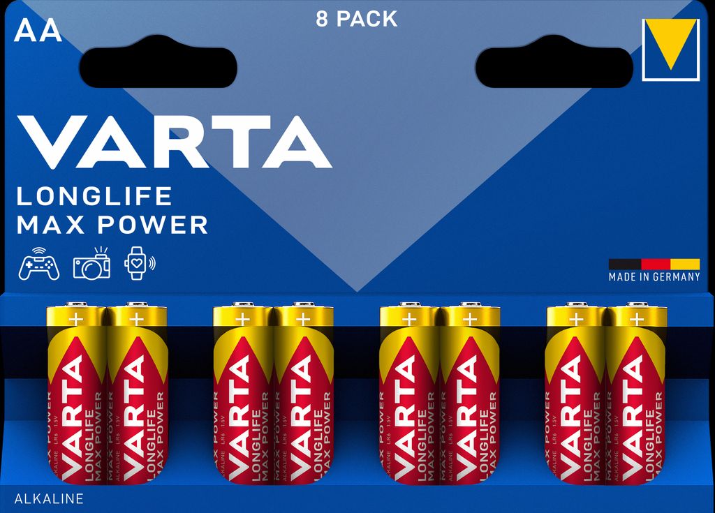 AA  Longlife Max Power LR6 Alkaliskt 8-pack