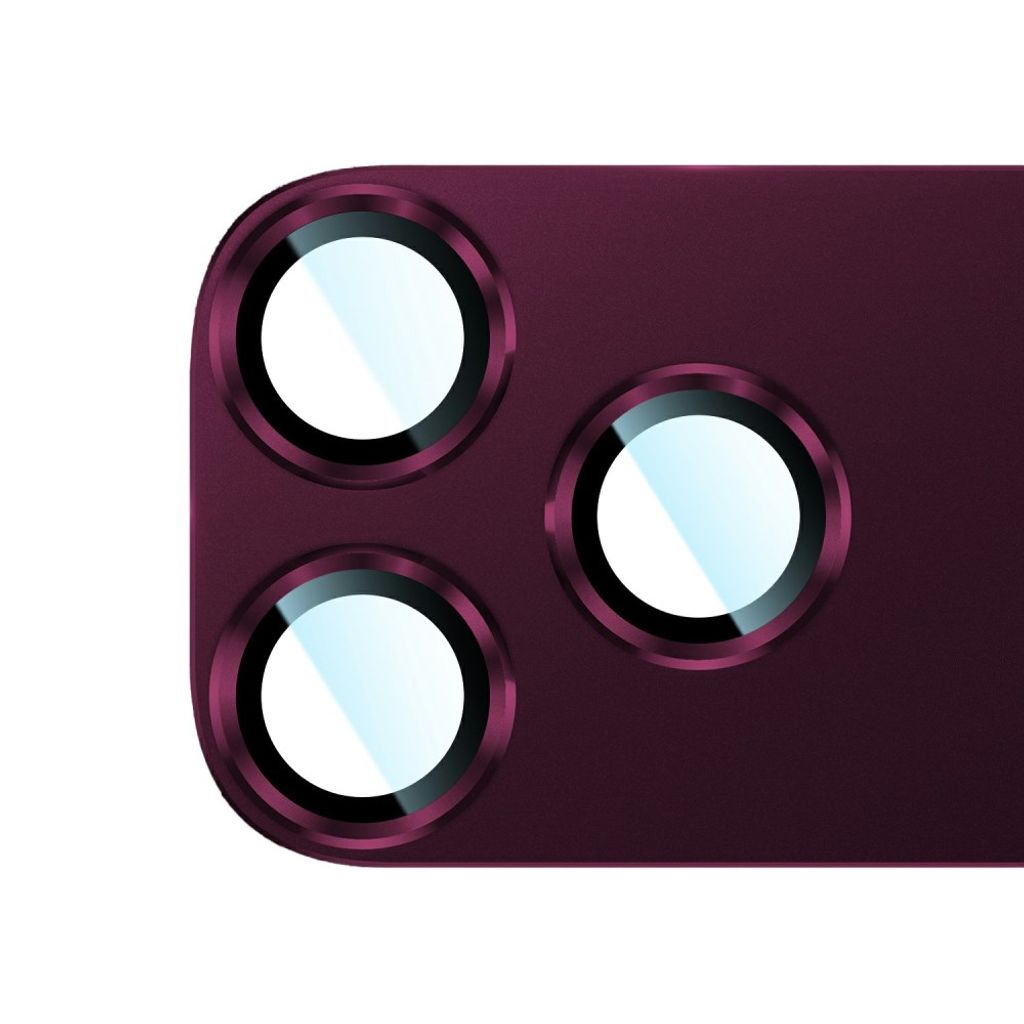 RURIHAI iPhone 18 Pro Kameralinssin suoja alumiinikehyksellä - Tummanvioletti