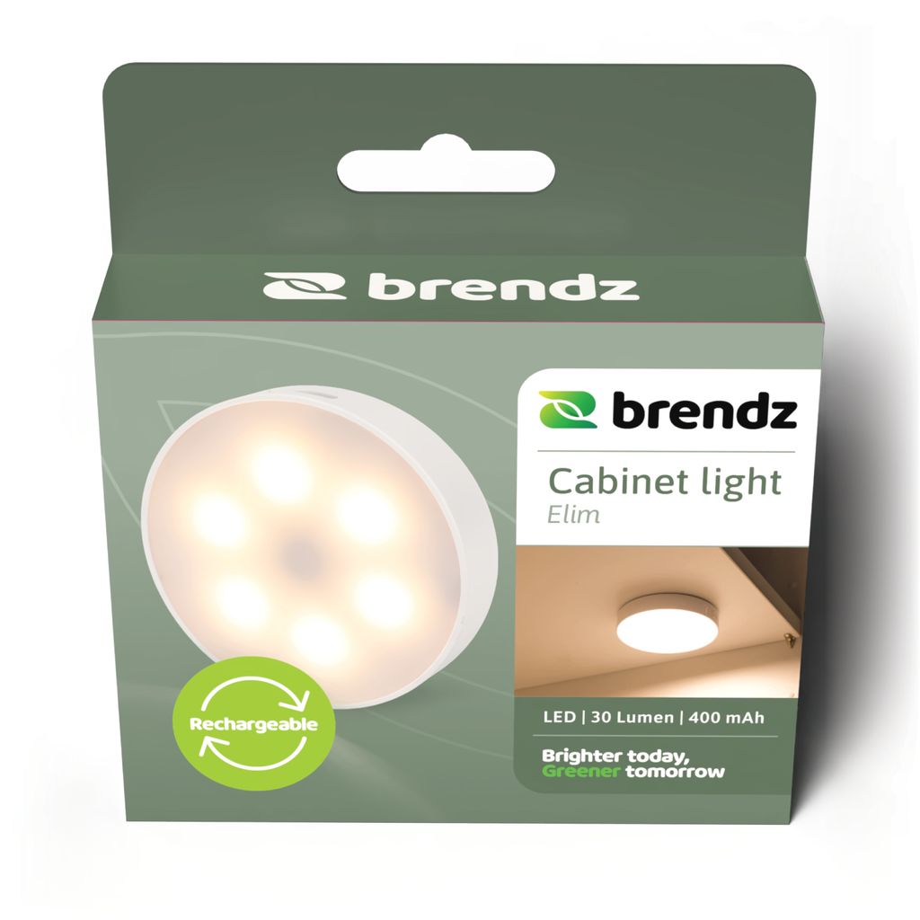 Brendz Elim Touch Uppladdningsbar LED-Skåpbelysning Vit 30lm USB-C