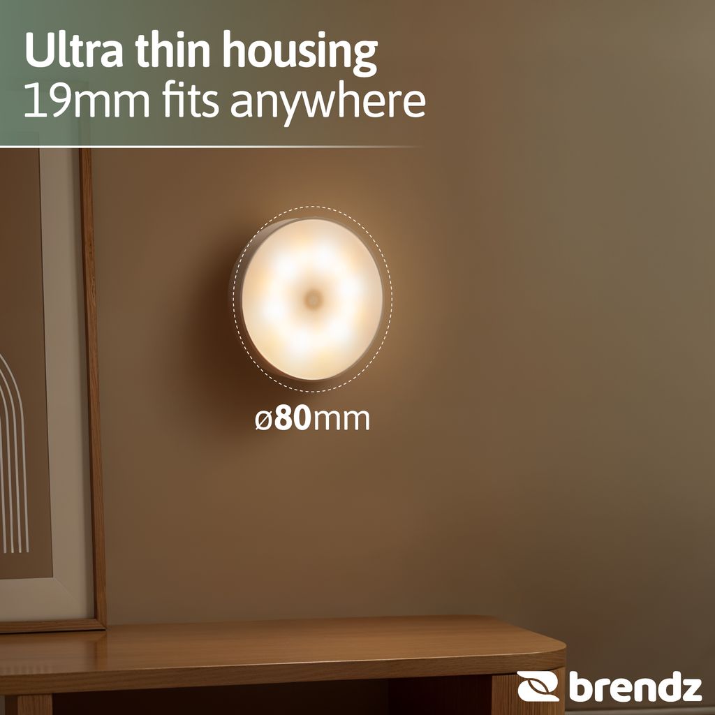 Brendz Elim Touch Uppladdningsbar LED-Skåpbelysning Vit 30lm USB-C